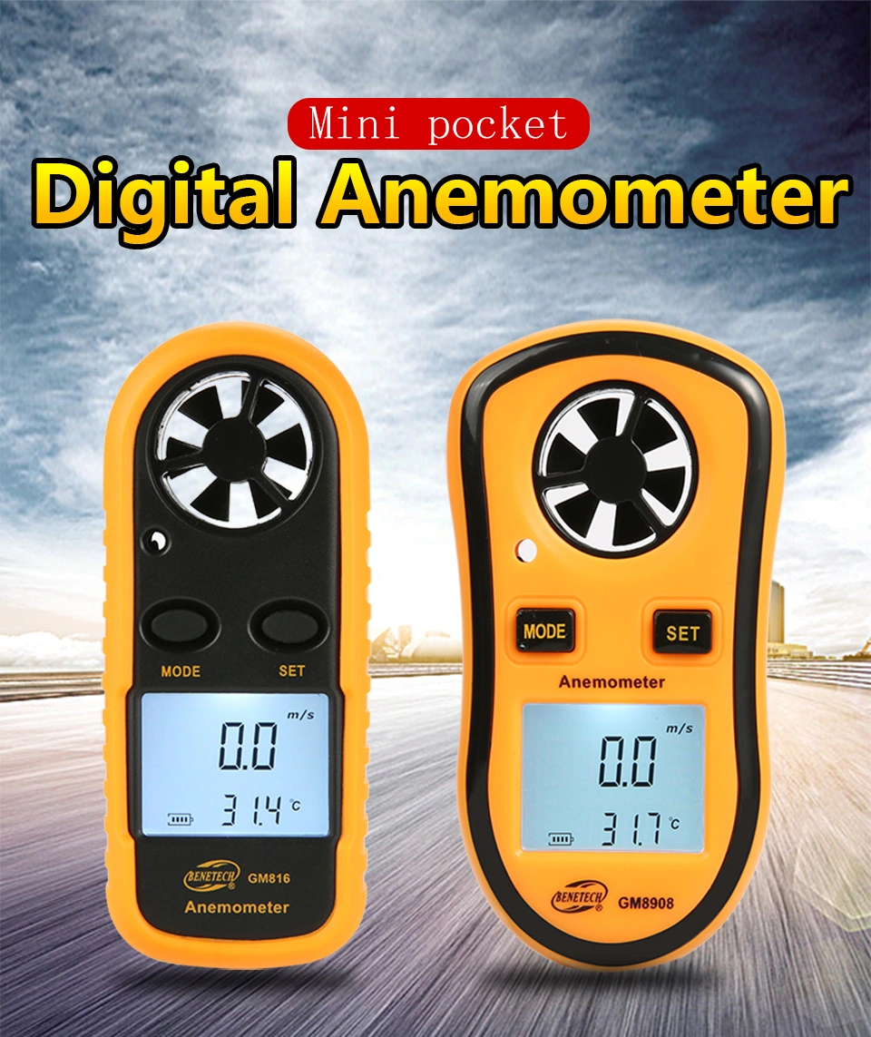 Small Digital LCD Wind Speed Meter Anemometer